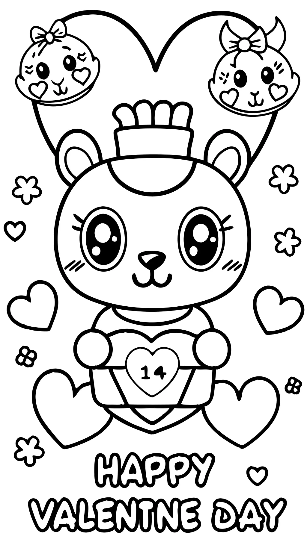 printable happy valentines day coloring pages